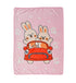 Florida All Season AC Baby Blanket Swaddler Wrapper Flannel Soft and Comfortable for New Born Babies with Adorable Prints and Designs Pink